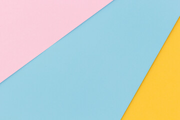 Pink, blue and yellow color paper background