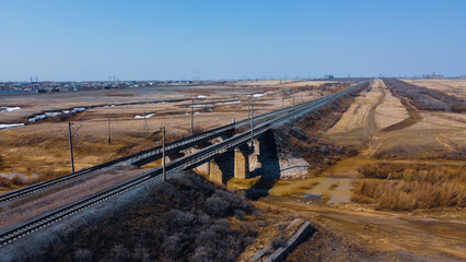 Beautiful view of the railway bridge