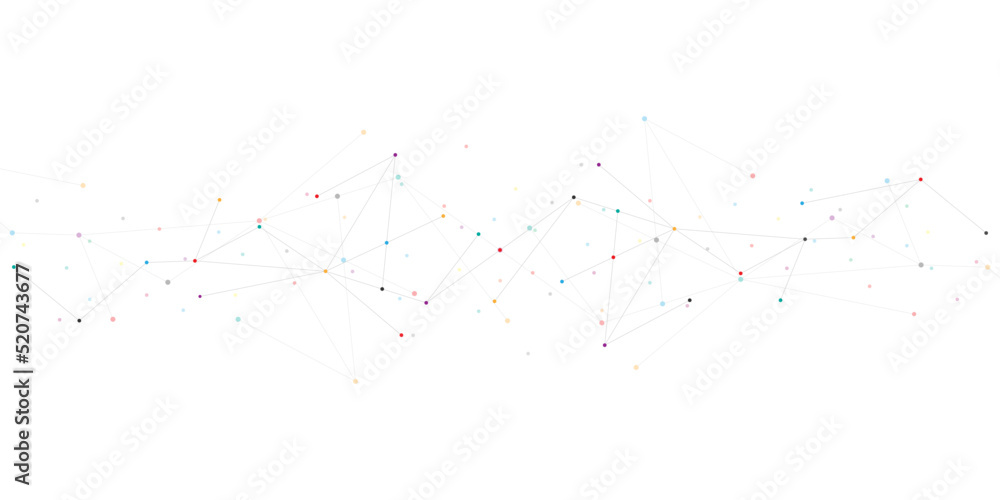 Poster abstract geometric background with connecting the dots and lines. networking concept, internet conne