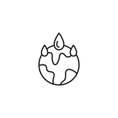 Obraz premium Save Water line art ecology icon design template vector illustration