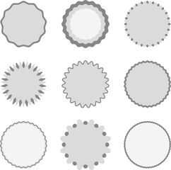 Elements for design, star shapes, rounded corners, vector

