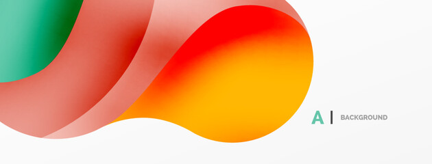 Geometric round shapes and circles abstract background. Wallpaper for concept of AI technology, blockchain, communication, 5G, science, business