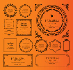 ハロウィンのフレーム素材セット。