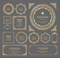 ハロウィンのフレーム素材セット。