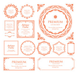 ハロウィンのフレーム素材セット。