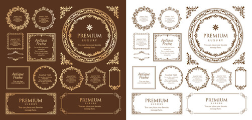 ハロウィンのフレーム素材セット。