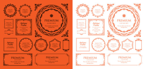 ハロウィンのフレーム素材セット。