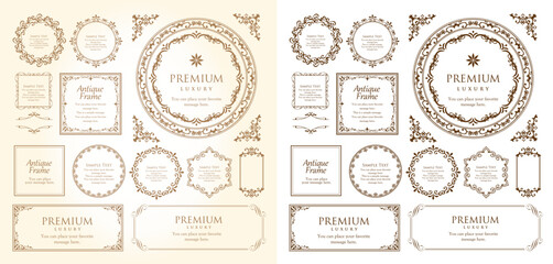 ハロウィンのフレーム素材セット。