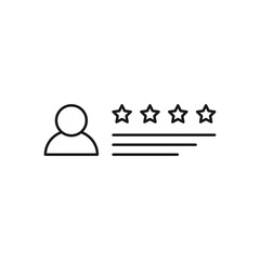 Review line art contact us icon design template vector illustration