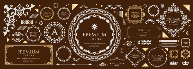 ハロウィンのフレーム素材セット。