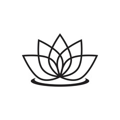 Beauty Vector lotus flowers design logo Template icon - obrazy, fototapety, plakaty