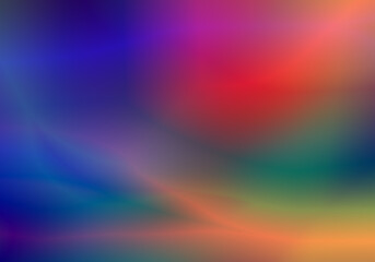 Vibrant Gradient Multicolored Background with Light Lines and Prismatic Colors