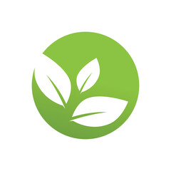 Logos of green leaf ecology nature element vector