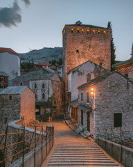Mostar in the early morning - obrazy, fototapety, plakaty