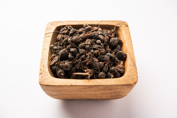 Ayurvedic Nagarmotha - Cyperus Scariosus or Cypriol in a bowl or heap