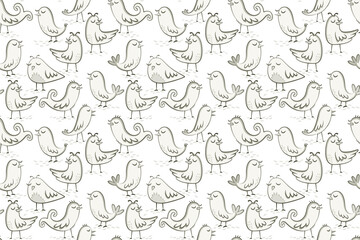 Background with little birds. Background made with vector illustrations of little birds.