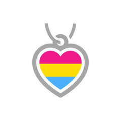 Symbol coulomb with pansexuality flag