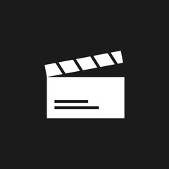 Video icon. cinema video clapper icon. filmstripper icon.