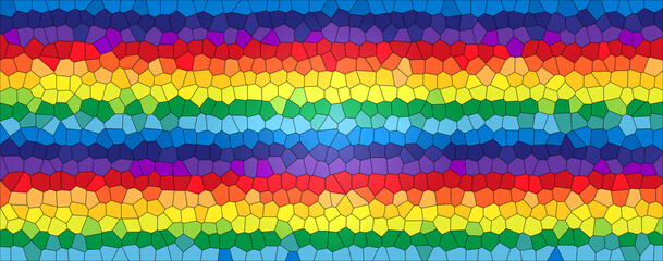 Bande mosaïques arc-en-ciel 