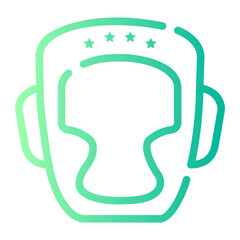 boxing helment gradient icon