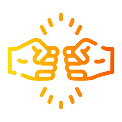 Obraz premium Fighting gradient icon