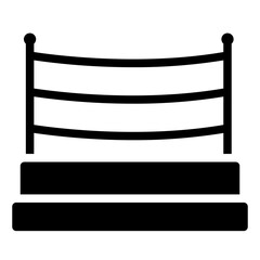 Naklejka premium ring boxing glyph icon