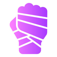 boxing hand wraps gradient icon