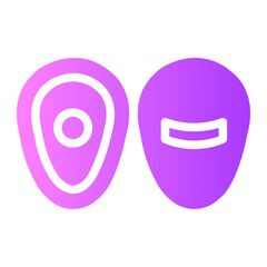 pads boxing gradient icon
