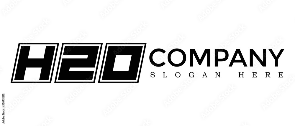 Poster hzo three letter rounded rectangle boxes shape element symbol digital initial technology media busin