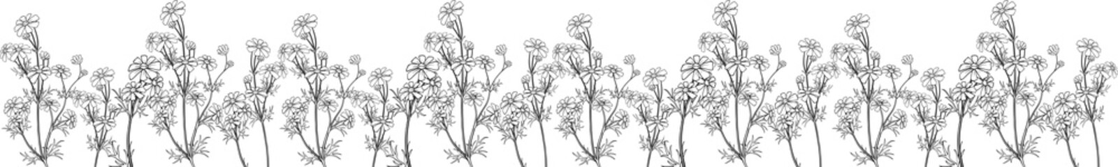 Simple drawing floral cute lovely romantic pattern