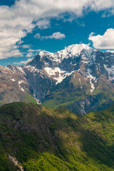 Spring cloudy day in the Julian Alps, Friuli-Venezia Giulia, Italy
