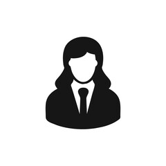 Corporate Women Icon. Editable Vector EPS Symbol Illustration.