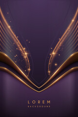 Fototapeta premium Abstract violet and gold luxury background