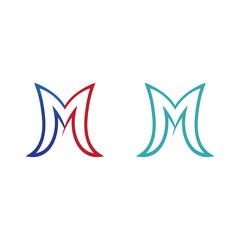 M Letter Logo Template