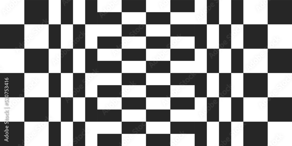 Poster checkerboard pattern for interior and print. decor design of checkered alternating cells.