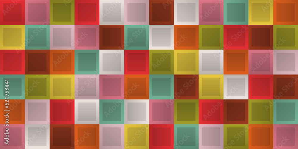 Leinwandbilder gradient colored slabs. seamless simple pattern of gradient squares for interior and print.