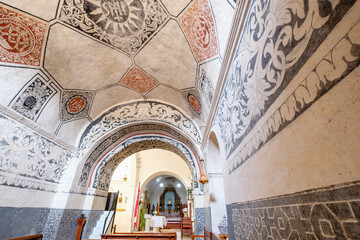 fresco paintings, church of San Miguel, Puig de Missa, XIV century, Sant Miquel de Balansat, Ibiza,...