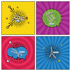 Hand drawn flat trendy cartoon elements collection The Constellation
