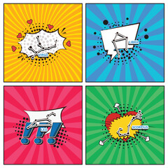 Hand drawn flat trendy cartoon elements collection The Constellation