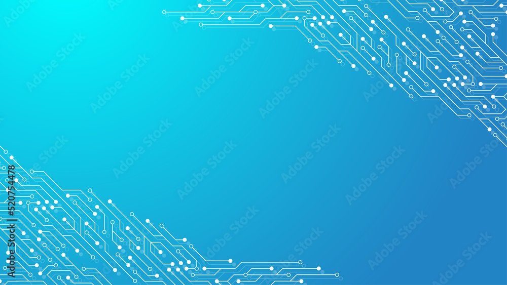 Aufkleber Computer motherboard background with circuit board electronic elements. Electronic texture for computer technology, engineering concept. Motherboard integrated computing illustration.