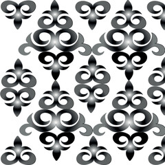 black and white seamless pattern. Ornament. Print for wallpaper. Decor.