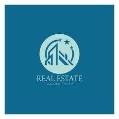 Real Estate Business Logo icon illustration Template, Building, Property Development, and Construction Logo Vector