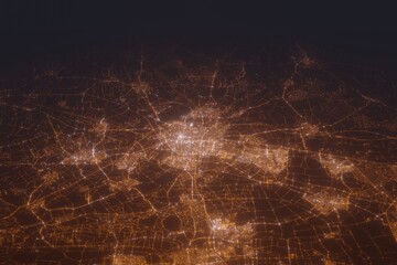 Aerial Shot Tilburg Netherlands Night