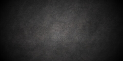 Black stone concrete grunge texture and backdrop background anthracite panorama. Panorama dark grey black slate background or texture.