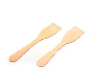 Wooden spatulas for comfortable turning food while cooking.