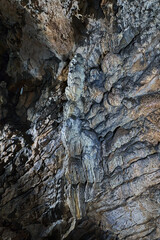 Interior of a cave with speleothemes