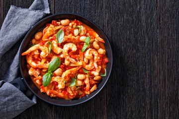 White Bean, Tomato, Fennel and Shrimp  Dinner