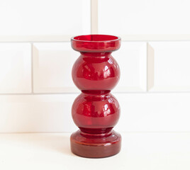Mid-century modern glass vase, scandinavian style