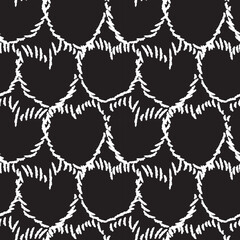 Fototapeta premium Heart shaped brush stroke seamless pattern design
