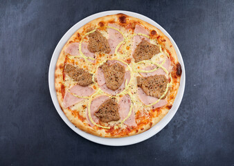 italian pizza on the white plate